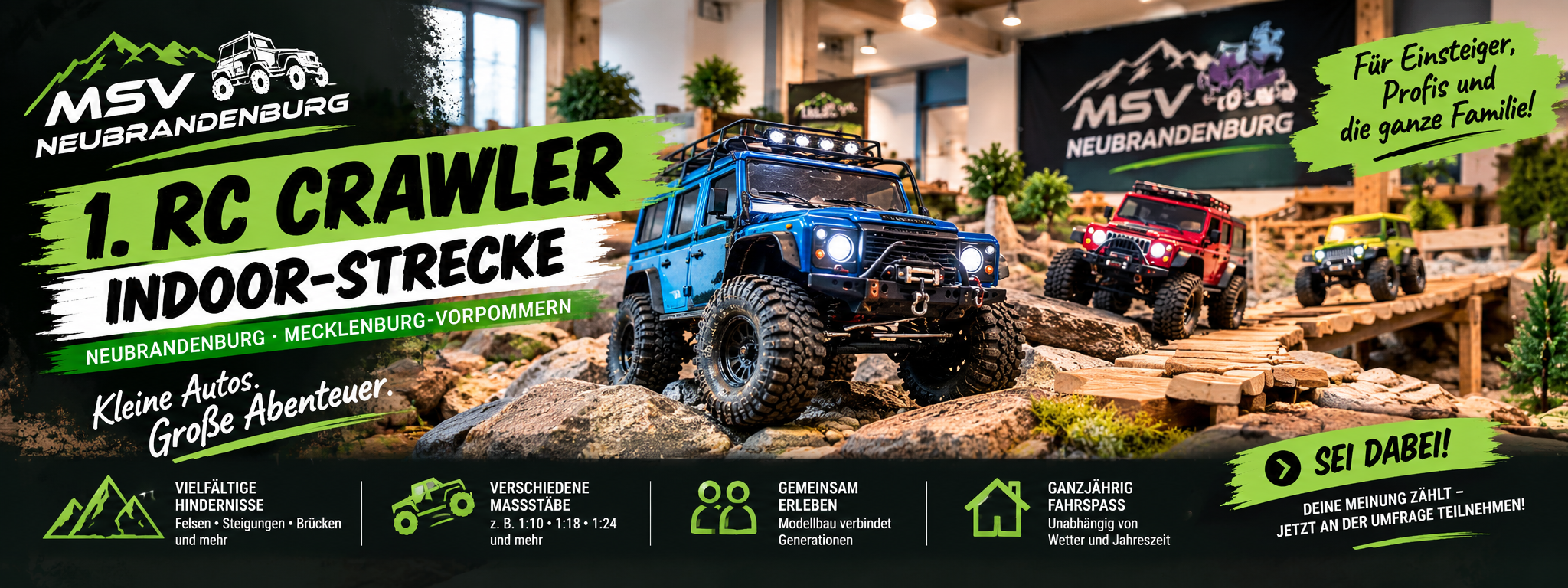 1. Indoor Crawler Strecke Mecklenburg Vorpommern in Neubrandenburg